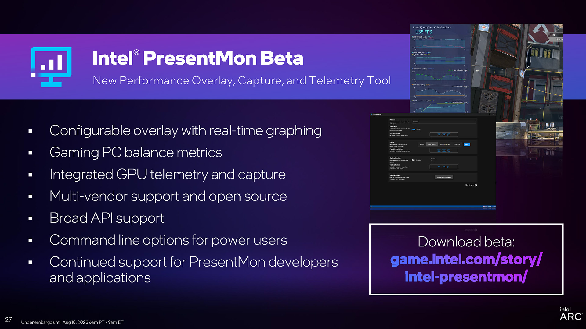 Intel Arc Graphics Update - PresentMon Software