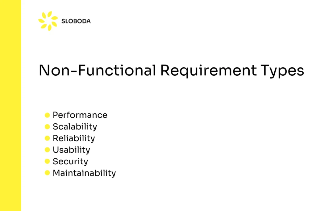 types of non-functional requirements